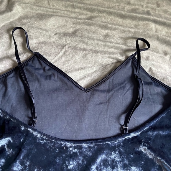 French Connection Midnight Blue Velvet Dress - Picture 6 of 7